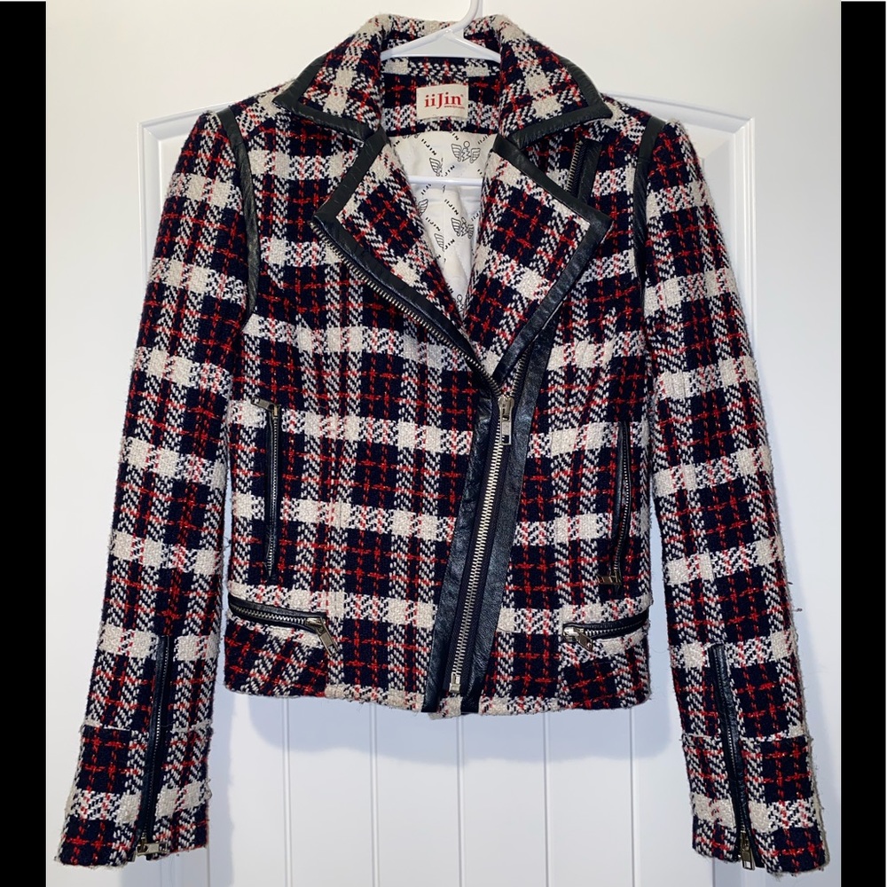 iiJin Plaid Jacket